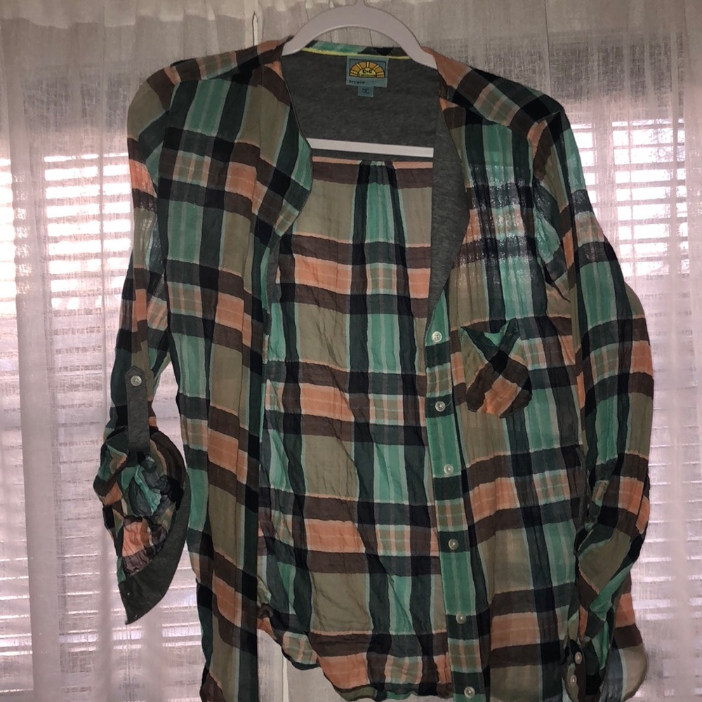 C&C california pastel plaid button down